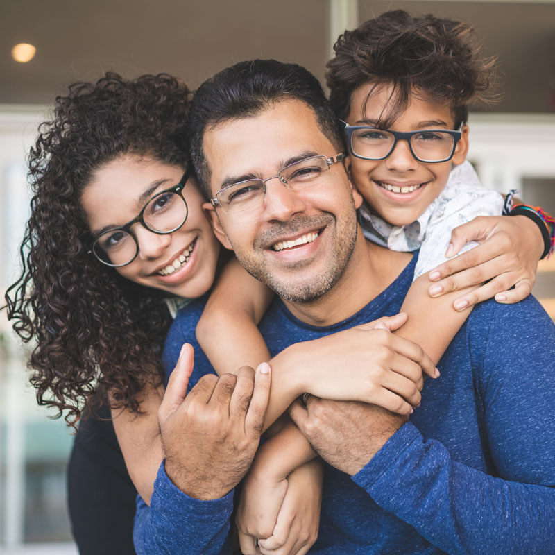 family smiling