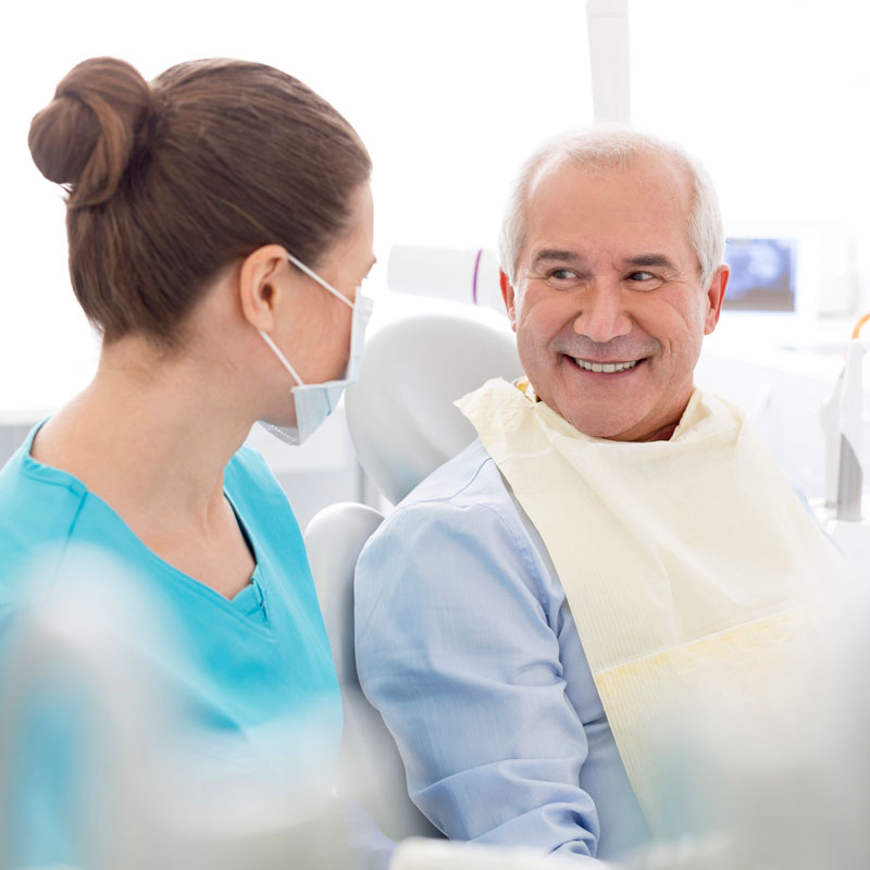 person at the dentist